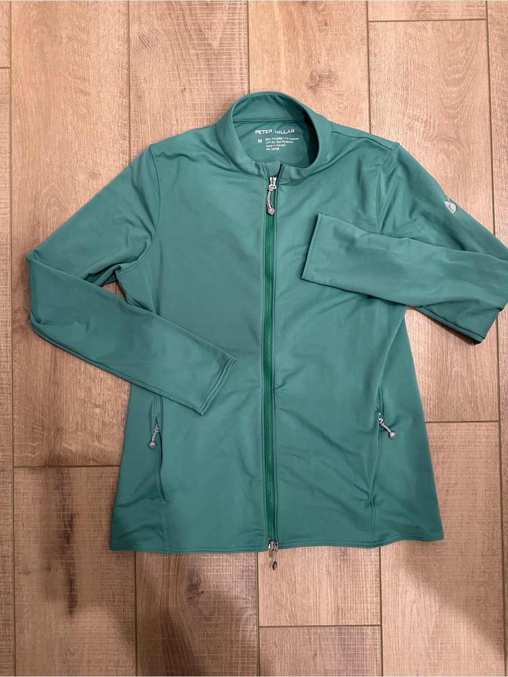 Peter Millar Teal Full-Zip Utility Jacket